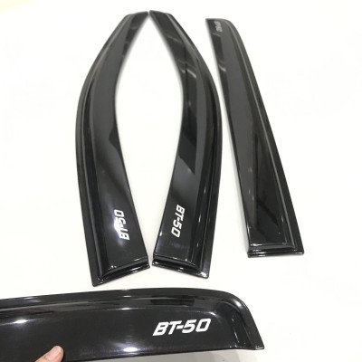 Bộ vè che mưa cao cấp viền chỉ mạ INOX dành cho xe Mazda BT-50