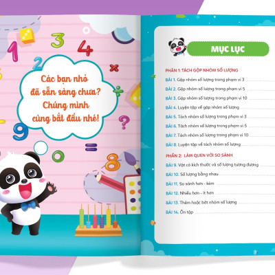 Phiếu Luyện Toán Tư Duy Cùng Gấu Kiki 4: Tách Gộp Nhóm Số Lượng - Làm Quen Với So Sánh