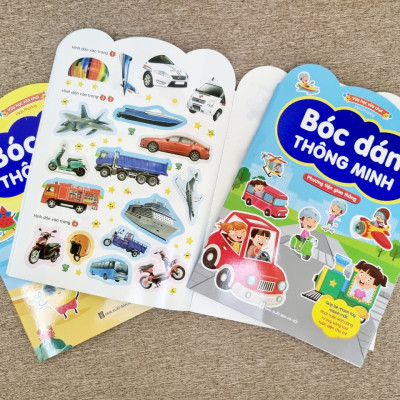 sách - bóc dán thông minh song ngữ việt anh dành cho trẻ từ 2-6 tuổi (bộ 6 cuốn)