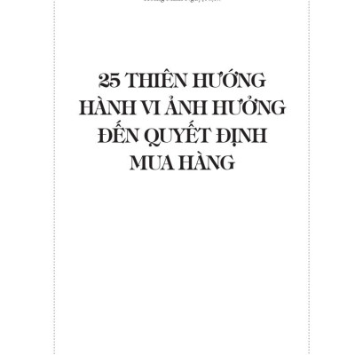 25 Thiên Hướng Hành Vi Ảnh Hưởng Đến Quyết Định Mua Hàng