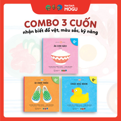 Truyện Ehon bé 1-2-3 tuổi - Bộ 3 cuốn Nhận biết Màu sắc, đồ vật, kĩ năng hàng ngày