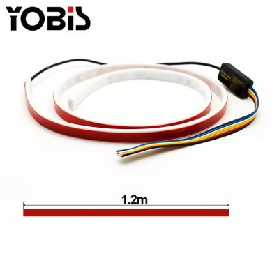 Đèn led cốp xe hơi 12V loại tốt băng keo đỏ dải 6 chế độ 7 màu sắc Báo Hiệu/ Phanh/ Khẩn Cấp/ Nháy Đuổi Nhanh