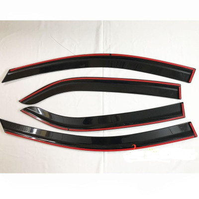 Bộ vè che mưa đen dành cho xe Kia Soluto 2019-2021 chất liệu DÀY và BỀN
