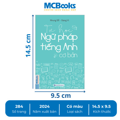 Sách - Tự Học Ngữ Pháp Tiếng Anh Cơ Bản - Khổ Nhỏ Cầm Tay Mcbooks