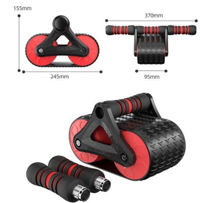 Con Lăn Bánh Xe Tập Cơ Bụng,Sử Dụng Công Nghệ Mới Có Phanh Lò Xo Trợ Lực + Tặng Kèm Thảm Lót Gối