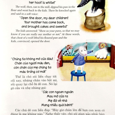 Con Sói Và Bảy Chú Dê Con (Truyện Dành Cho Trẻ Từ 3 Tuổi ) - Truyện Song Ngữ Anh - Việt