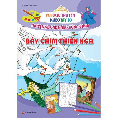Combo 8 Quyển Vui Đọc Truyện Khéo Tay Tô - Các Nàng Công Chúa Xinh Đẹp - Tặng Hộp Bút Sáp 12 Màu Bất Kì