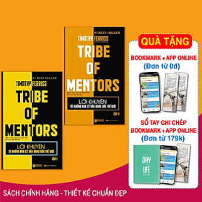BIZBOOKS - Bộ 2 Cuốn Sách Lời Khuyên Từ Những Nhà Cố Vấn Hàng Đầu Thế Giới – Tribe Of Mentor (Tập 1 + Tập 2)– MinhAnBooks