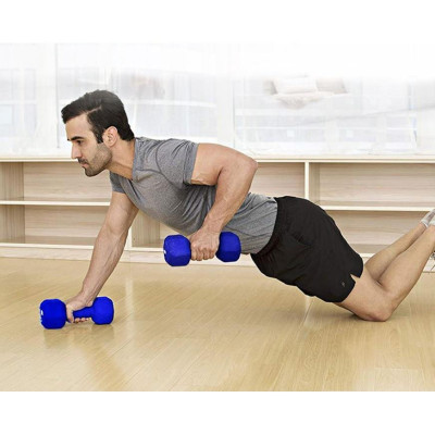 Bộ Tạ Loại 1kg bọc cao su (Tổng 2kg)