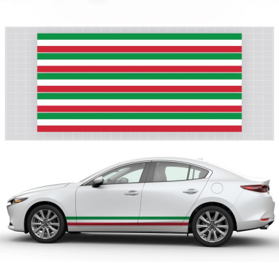 Combo 3 mét Decal Tem Sườn Xe Ô Tô chọn mẫu Mẫu Cờ Đức, Pháp, Italy, Performance, Decal Dán Sườn Xe Ô Tô Đẹp Nhất