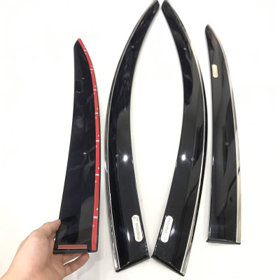 Bộ vè che mưa cao cấp viền INOX dành cho xe Mazda 2