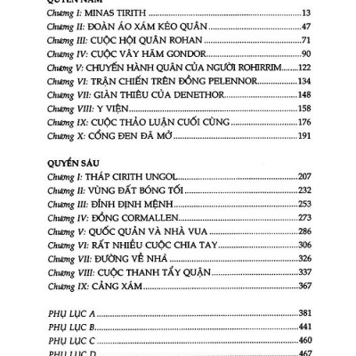 Chúa Tể Những Chiếc Nhẫn - Nhà Vua Trở Về (Tái Bản)