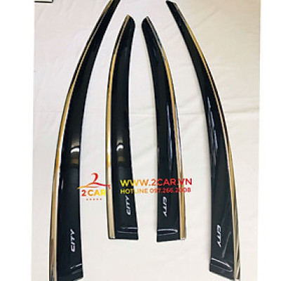 Vè che mưa xe Honda City đời 2021 - 2022 chỉ inox cao cấp nhất thị trường - Giá 1 bộ