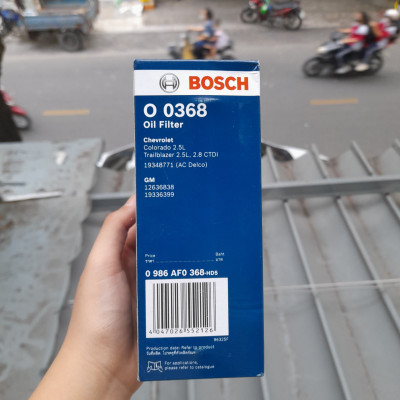 Lọc Nhớt Động Cơ (Lỗi Lọc Giấy) BOSCH O0368|Dành Cho CHEVROLET Colarodo 2.5 ( 14-17); Colorado 2.8 (17-); Trailblazer.vv