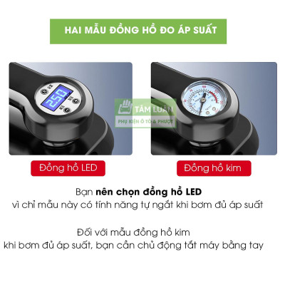 Máy hút bụi kèm máy bơm lốp ô tô máy bơm lốp ô tô 12V có đèn pin