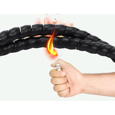 Dây xoắn ruột gà, dây bọc điện phi 6/8/10/12/16/20mm Cáp Ống PE Bảo Vệ Sắp Xếp Cáp Ống Thủy Lực Cuộn chống Xoắn Ốc