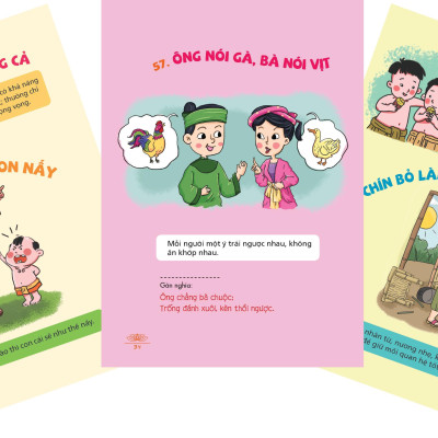 Combo Đồng dao thơ truyện cho bé tập nói + Vui học thành ngữ tục ngữ ca dao bằng tranh