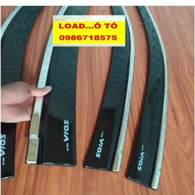 Vè mưa Che Mưa Xe Toyota Vios 2022-2019 chỉ Inox Loại cao cấp Vios 2019 - 2022, Vè che mưa Chỉ Inox Vios 2019 - 2022