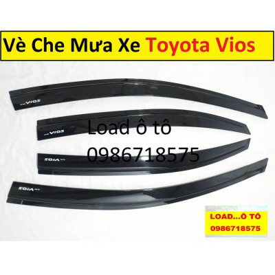 Vè che mưa Xe Toyota Vios 2022-2019 Mẫu Vè Đen Cao Cấp, Vè che mưa đen Vios
