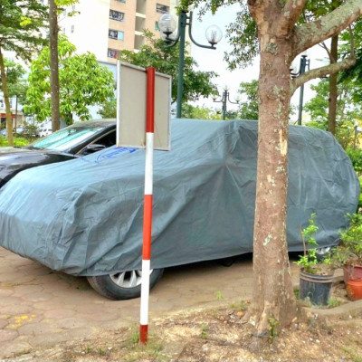 Bạt phủ ô tô chất liệu vải không dệt 3 lớp cao cấp thương hiệu MACSIM cho xe ô tô Toyota Fortuner - màu ghi