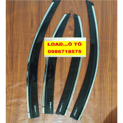 Vè mưa Che Mưa Xe Toyota Vios 2022-2019 chỉ Inox Loại cao cấp Vios 2019 - 2022, Vè che mưa Chỉ Inox Vios 2019 - 2022