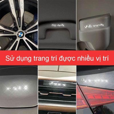 [HONDA] Miếng decal dán trang trí xe ô tô đẹp, tem kim loại chìm in logo hãng xe Honda Brio, City, Civic, CR-V, HR-V