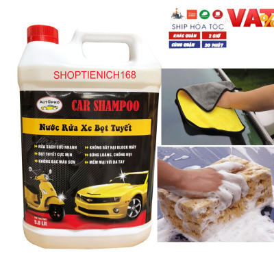 Nước rửa xe bọt tuyết Car Shampoo 5 lít cho ô tô xe máy 