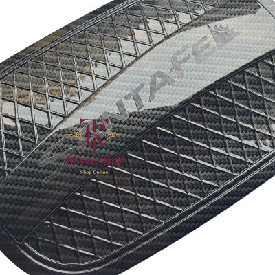 Ốp Nắp Bình Xăng Dành Cho Xe Hyundai Santafe 2021 Vân Carbon Cao Cấp