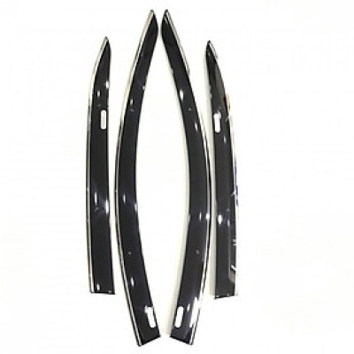 Bộ vè che mưa cao cấp viền INOX dành cho xe Mazda 2