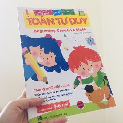 Sách- Toán Tư Duy 104 trang giúp phát triển Tư Duy môn Toán dành cho bé 4-6 tuổi (Song ngữ Việt Anh)