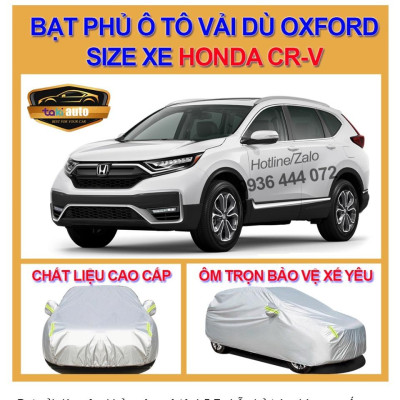 Bạt trùm xe ô tô Honda CRV vải dù oxford cao cấp , áo bạt phủ trùm che kín che nắng