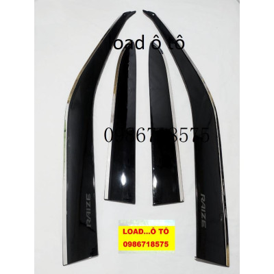 Bộ vè Che Mưa Xe Toyota Raize 2023-2021 Màu Đen Cao Cấp, Trang Bị Sẵn Keo Dán 3M