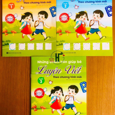 Sách- Combo 3 cuốn sách Những chấm tròn giúp bé Luyện Viết theo chương trình mới (Quét mã CODE để xem hướng dẫn)