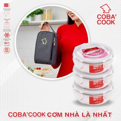 Bộ 2 Hộp Thủy Tinh Đựng Thực Phẩm COBA