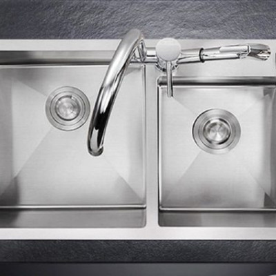 CHẬU RỬA BÁT, CHÉN INOX 2 HỐ CÂN GRBC8245L