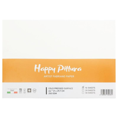 Bộ 10 Tờ Giấy Vẽ A4 250gsm Happy Pittura HA250A4