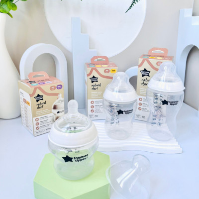 Bình Sữa Ty Siêu Mềm Tự nhiên Tommee Tippee Natural Start 150ml, Núm Ty Của Bình 0-3 tháng