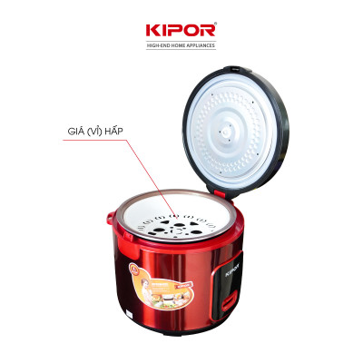 Nồi cơm điện KIPOR KP-N55918-1.8L-Lòng nồi niêu chống dính CERAMIC chống trầy xước dầy 3mm-Hàng chính hãng