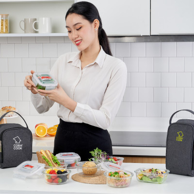 Bộ 2 Hộp Thủy Tinh Đựng Thực Phẩm COBA