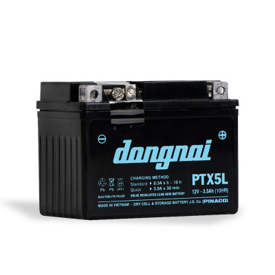 Ắc quy khô miễn bảo dưỡng Đồng Nai PTX5L | 12V - 3,5Ah