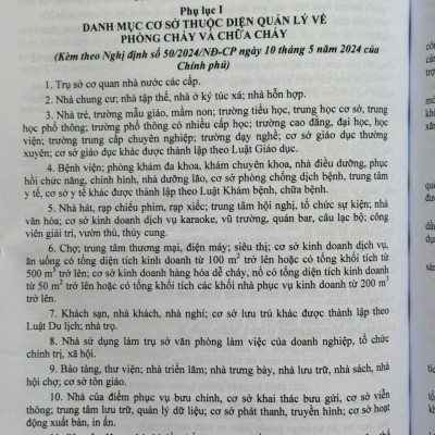 Sách Pháp Luật Về Phòng Cháy Và Chữa Cháy – Danh Mục Cơ Sở Thuộc Diện Quản Lý Về Phòng Cháy Và Chữa Cháy (V2519T)