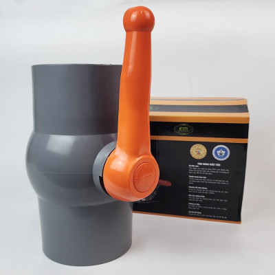 Van uPVC thân đúc bi nhưa ABS 90, 114mm Eurolife EL-VN (tay cam)