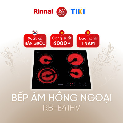 Bếp hồng ngoại Rinnai RB-E41HV mặt kính Schott 6000W - Hàng chính hãng.