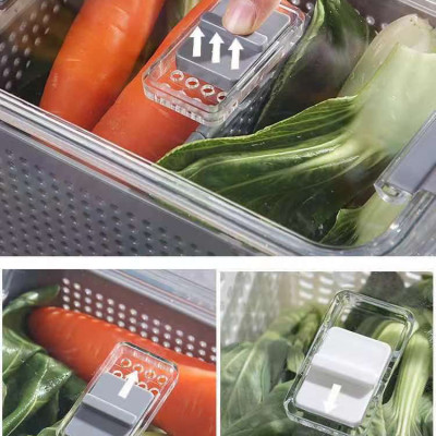 Hộp đựng thực phẩm 2 lớp trong tủ lạnh kiểu Nhật loại 1.7L, màu sắc giao ngẫu nhiên - Hàng chính hãng