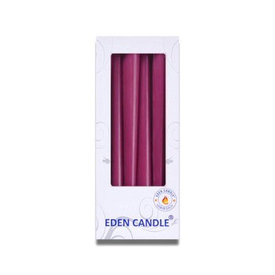 [Hộp 6 nến] Nến thơm taper Eden Candle FTRAMART EDC2331 (Tím mận), cao 25 cm, phù hợp tất cả các chân nến theo tiêu chuẩn nến taper