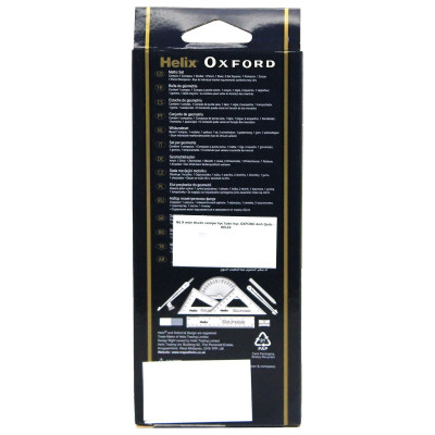 Bộ Thước Eke 9 Món Học Toán Hộp Thiếc - Helix