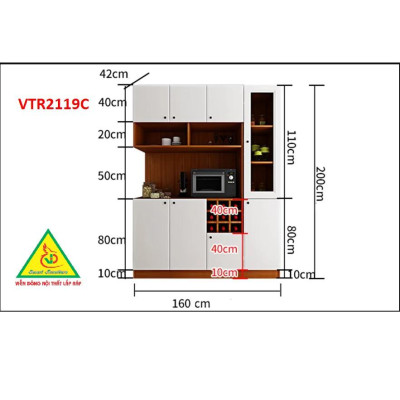 Tủ bếp gia đình VTR2119C -D 
