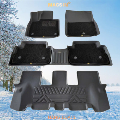 Thảm lót sàn 2 lớp sd3 Hyundai Santafe 2019- 2024 Nhãn hiệu Macsim (Giảm giá nhưng chất lượng không giảm)