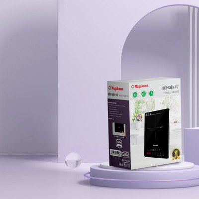 [HỘP QUÀ TẾT] [TẶNG KÈM NỒI LẨU 280x75mm] Bếp từ đơn Nagakawa NAG0718 (2000W) - 5 chương trình nấu - Bảo hành 1 năm - Hàng chính hãng