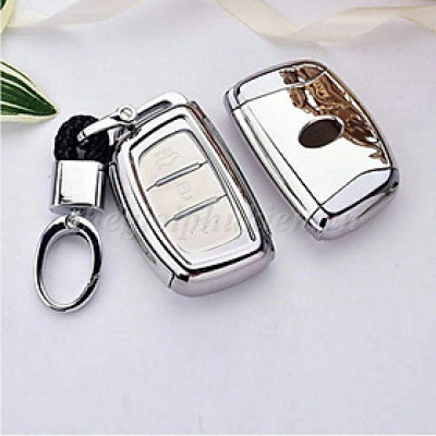 Ốp silicon bảo vệ chìa khóa xe Hyundai i10, Hyundai Elantra, Hyundai Tucson, Hyundai Santafe 2016-2018… kèm móc đeo INOX